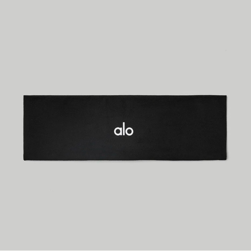 ALO Yoga Black Headband with White Logo
